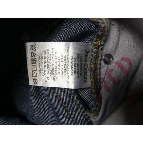 Juicy Couture Lunita Y2K High‎ Rise Jeans with Rhinestones Size 9/29 - Picture 4 of 7